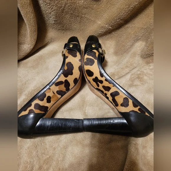 Vintage Coach pumps leopard print heels size 6.5 B - Picture 6 of 7